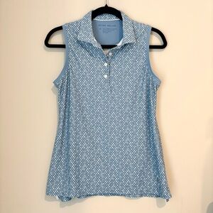 Peter Millar Womens Banded Sport Mesh Sleeveless Polo Tennis Balls Small